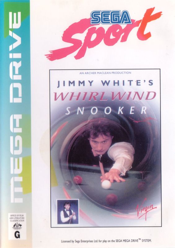 Front Cover for Jimmy White's 'Whirlwind' Snooker (Genesis)