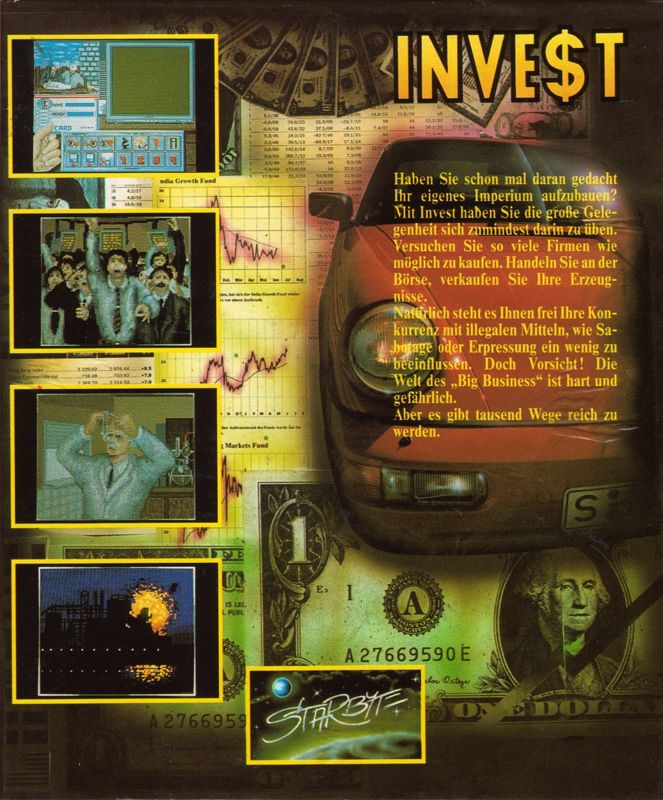 Back Cover for Inve$t (Amiga)