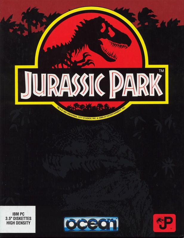 Front Cover for Jurassic Park (DOS) (3.5" Floppy Version)