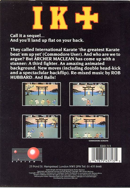 Back Cover for Chop N' Drop (Commodore 64)