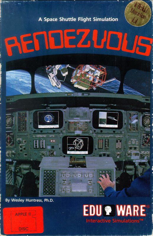 Front Cover for Rendezvous: A Space Shuttle Flight Simulation (Apple II)