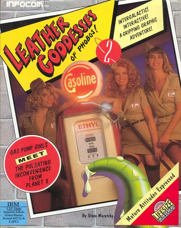 Front Cover for Leather Goddesses of Phobos! 2: Gas Pump Girls Meet the Pulsating Inconvenience from Planet X (DOS) (5.25" Floppy release)
