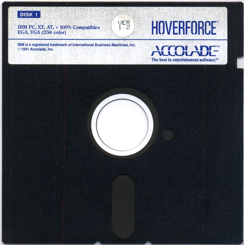 Media for Max Pak (DOS) (5.25" disk release): Hover Force 5.25" Disk 1/2