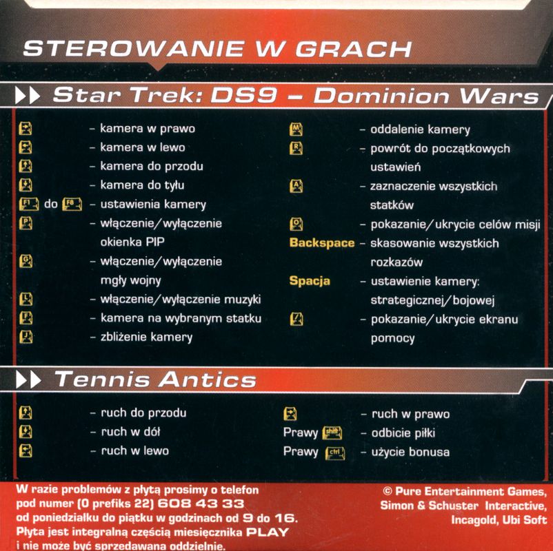 Back Cover for Star Trek: Deep Space Nine - Dominion Wars (Windows) (Play # 3/2004 covermount)
