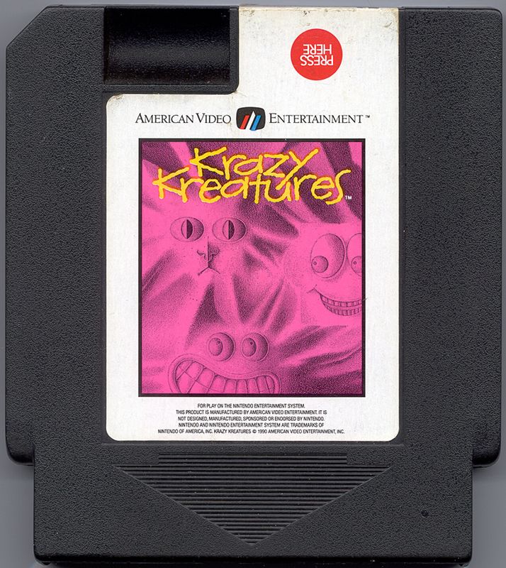 Media for Krazy Kreatures (NES): Cartridge