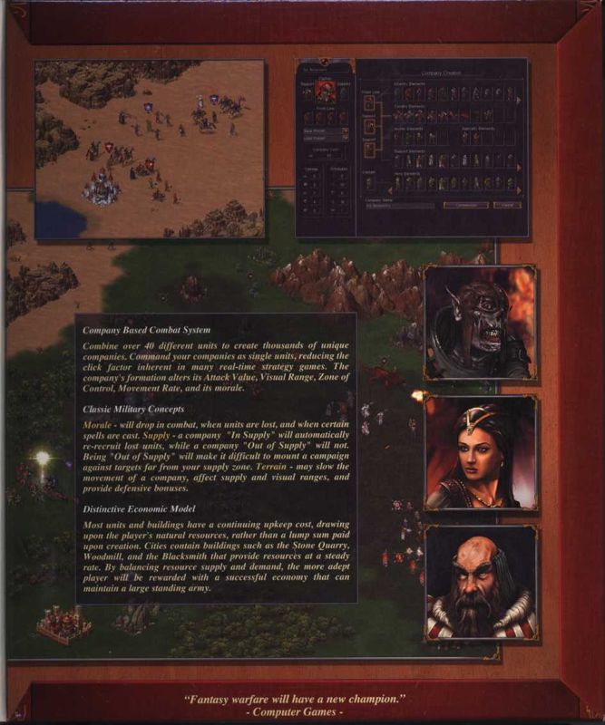 Inside Cover for Kohan: Immortal Sovereigns (Windows): Right Flap