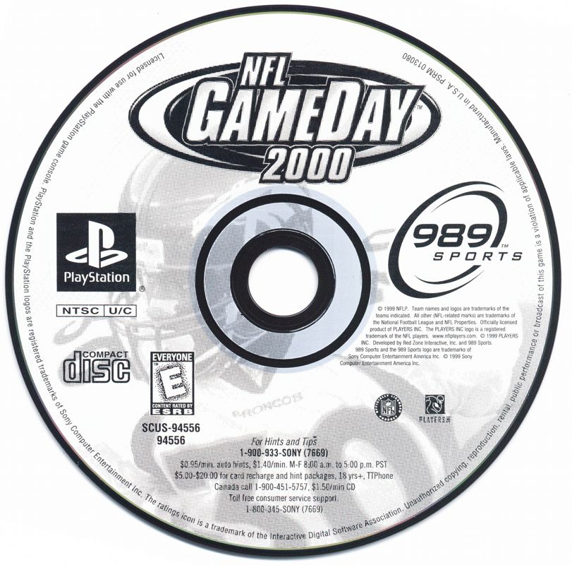 Media for NFL GameDay 2000 (PlayStation)