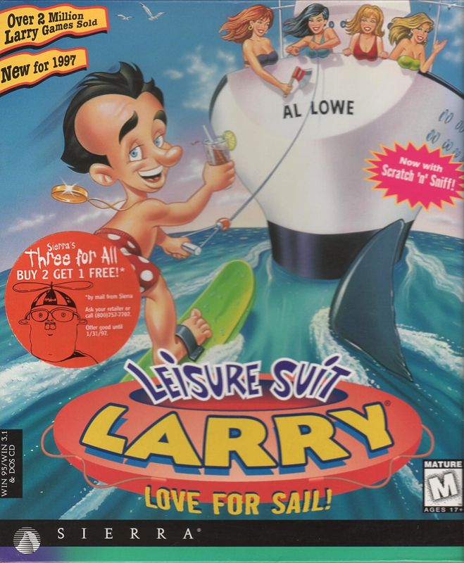 Front Cover for Leisure Suit Larry: Love for Sail! (DOS and Windows)