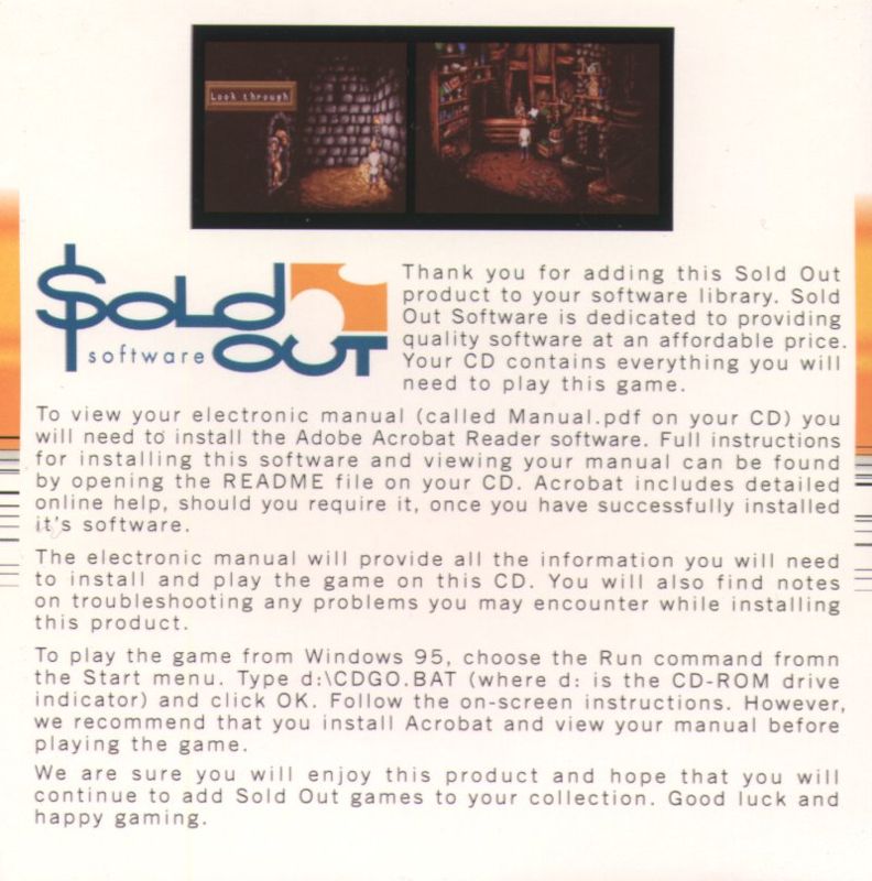 Other for Lure of the Temptress (DOS) (Sold Out Software release): Slipcase - Back
