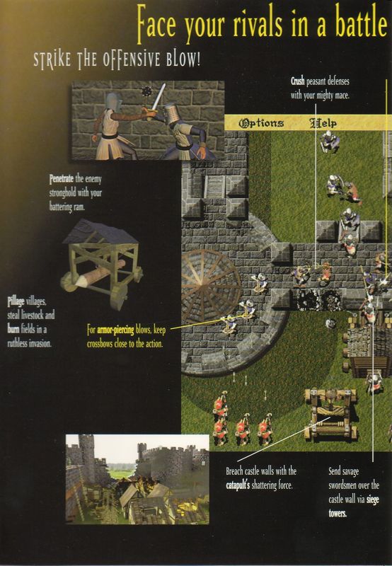 Inside Cover for Lords of the Realm II (DOS and Windows): Left Flap