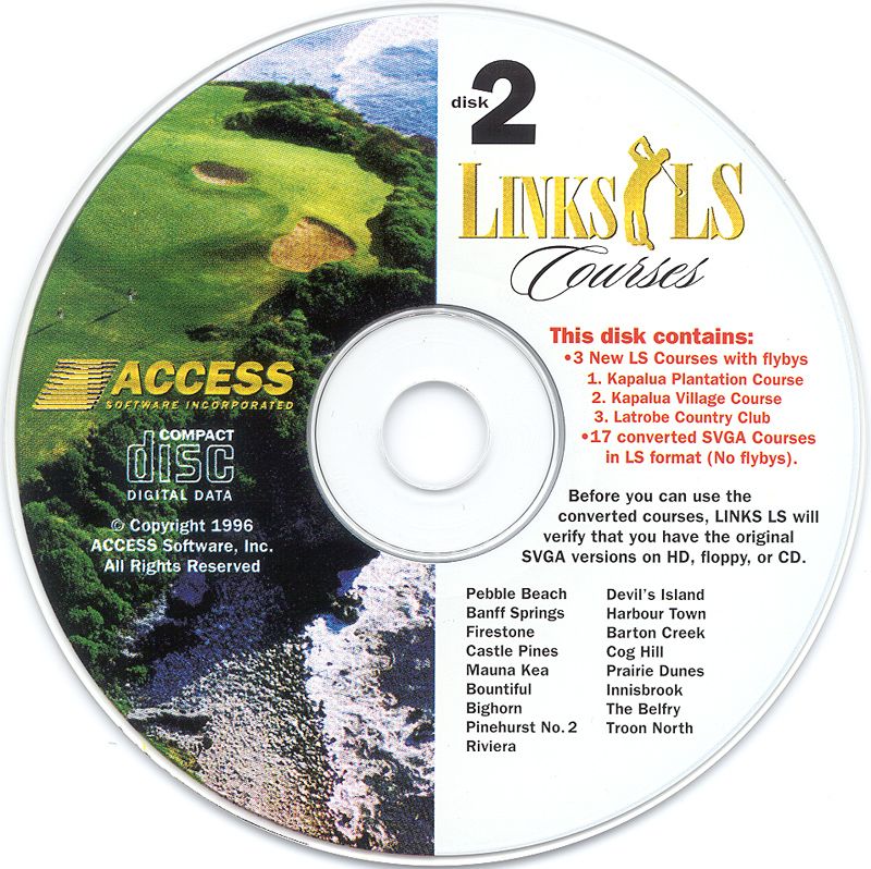 Media for Links LS: Legends in Sports - 1997 Edition (DOS): Disc 2