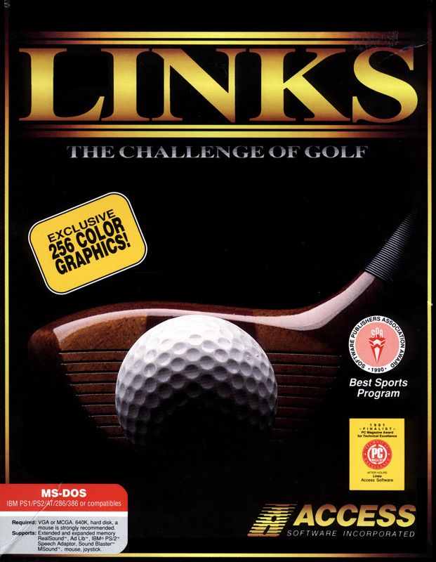 Front Cover for Links: The Challenge of Golf (DOS) (3.5" disk 1991 re-release)