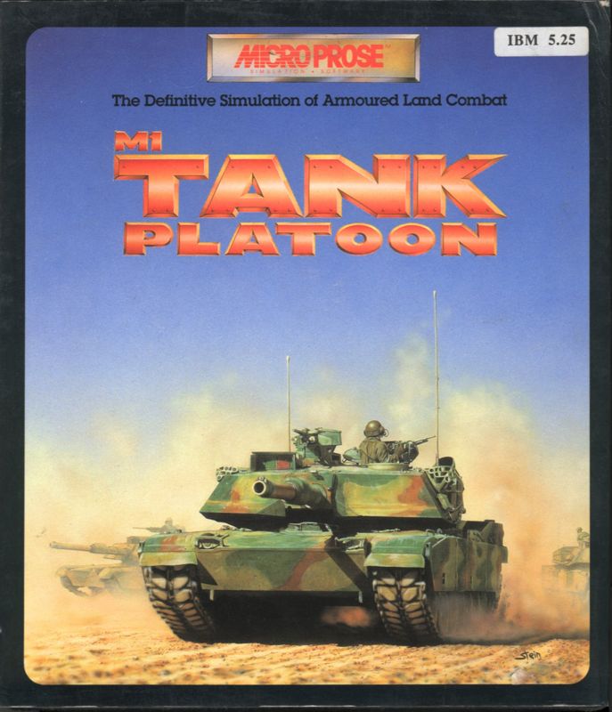 Front Cover for M1 Tank Platoon (DOS) (5.25" Disk release)