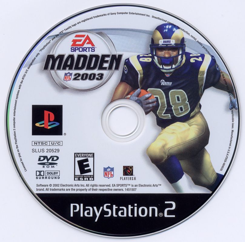 Media for Madden NFL 2003 (PlayStation 2)