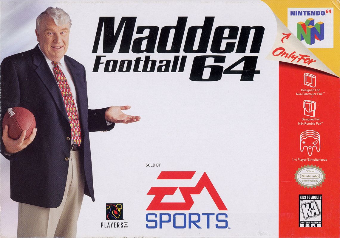 Front Cover for Madden Football 64 (Nintendo 64)