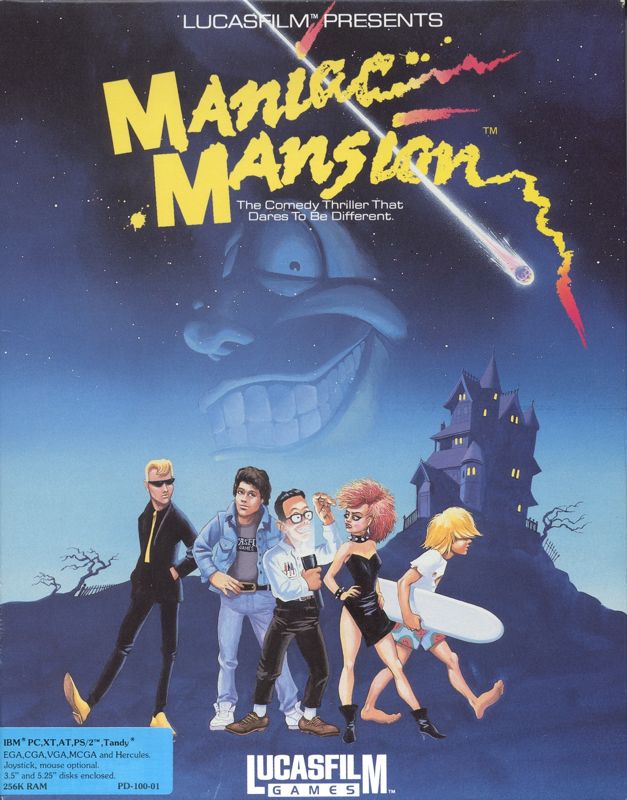 Front Cover for Maniac Mansion (DOS)