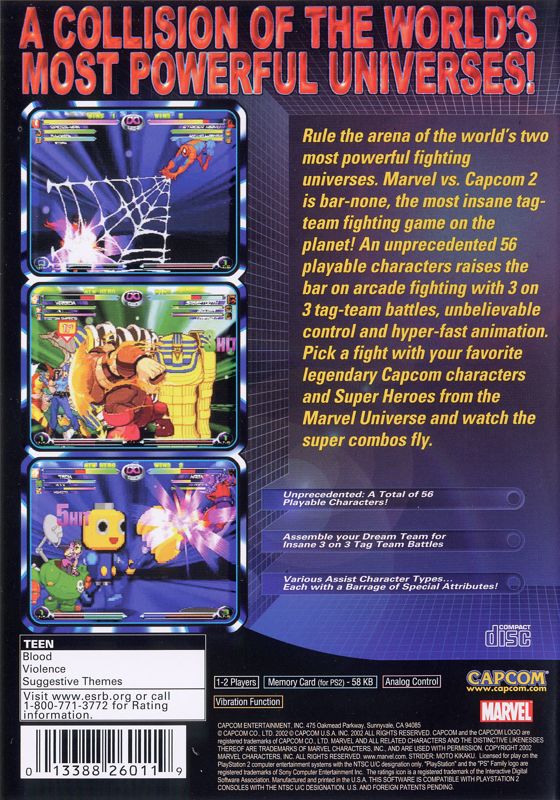 Marvel vs. Capcom 2 cover or packaging material - MobyGames
