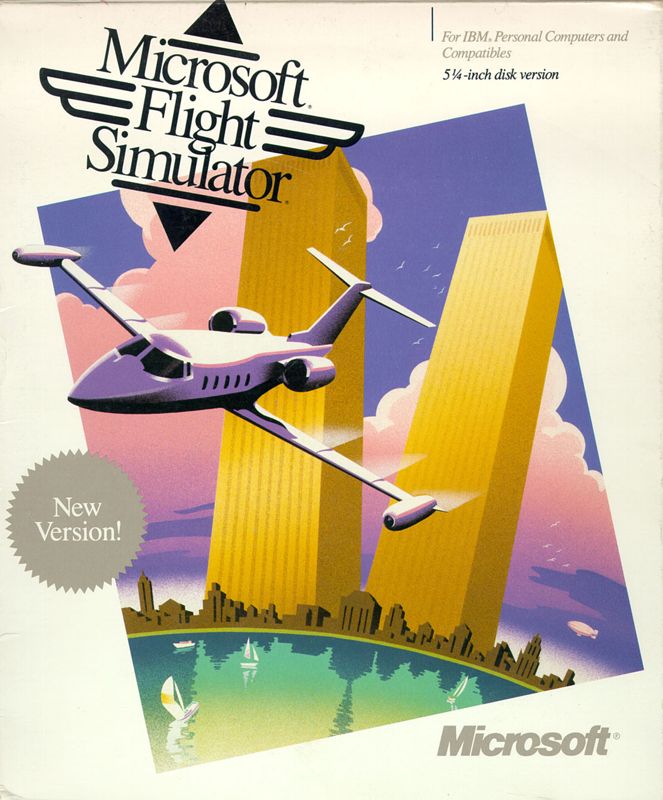 Front Cover for Microsoft Flight Simulator (v3.0) (DOS)