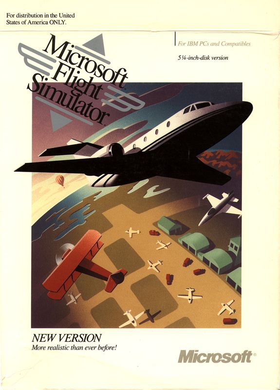 Front Cover for Microsoft Flight Simulator (v4.0) (DOS)