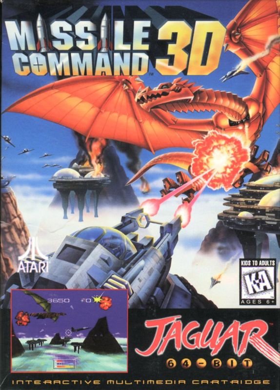 Front Cover for Missile Command 3D (Jaguar)