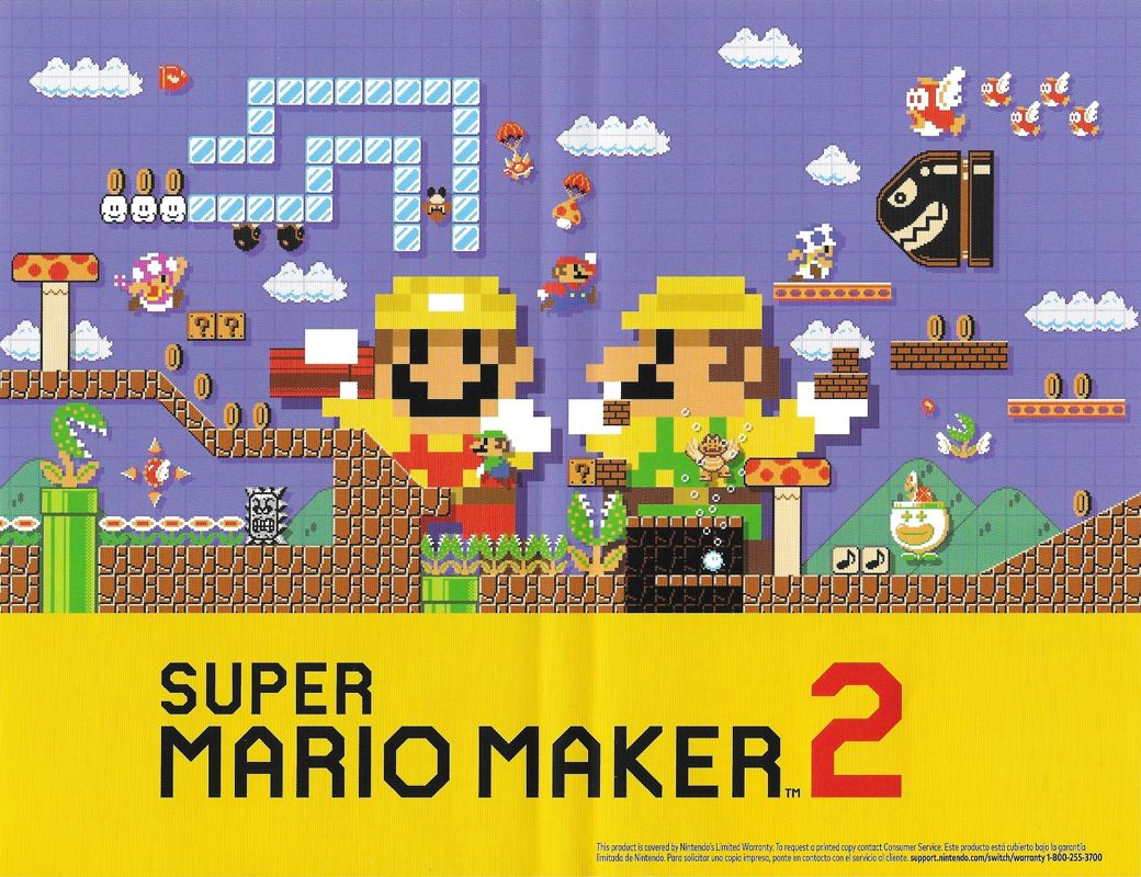 Inside Cover for Super Mario Maker 2 (Nintendo Switch)