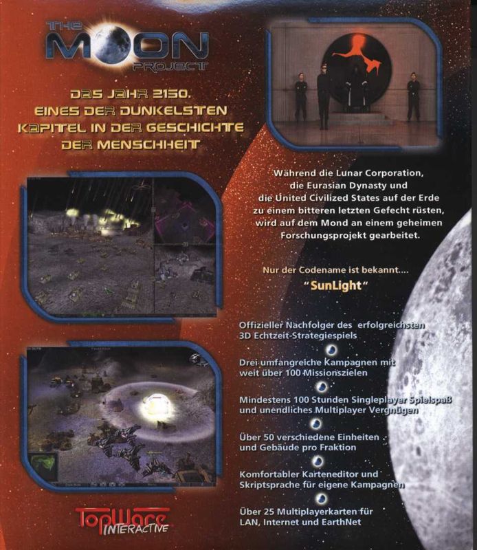 Back Cover for Earth 2150: The Moon Project (Windows)