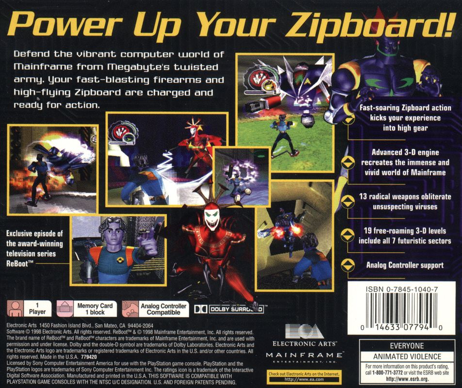 Back Cover for ReBoot (PlayStation)