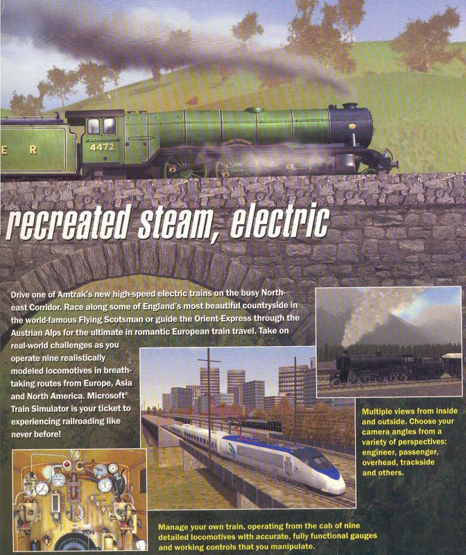 Inside Cover for Microsoft Train Simulator (Windows): Right Flap