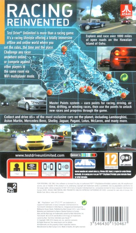 Test Drive Unlimited – PC, XBox 360, Playstation 2, PSP