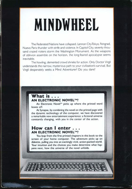 Back Cover for Mindwheel (Commodore 64)
