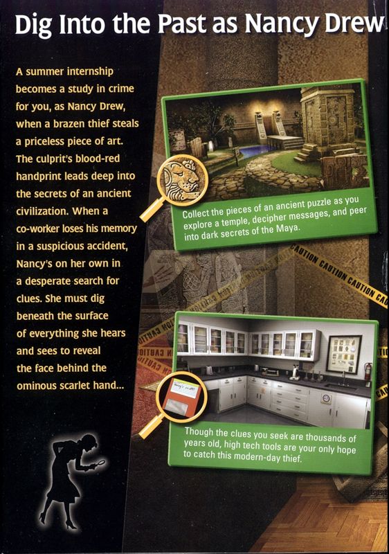 Inside Cover for Nancy Drew: Secret of the Scarlet Hand (Windows): Left Flap