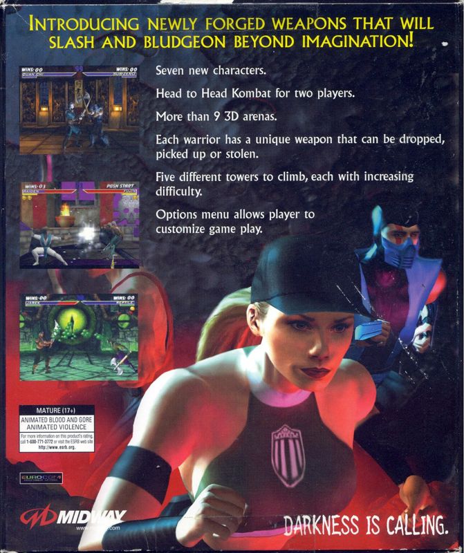 Back Cover for Mortal Kombat 4 (Windows)