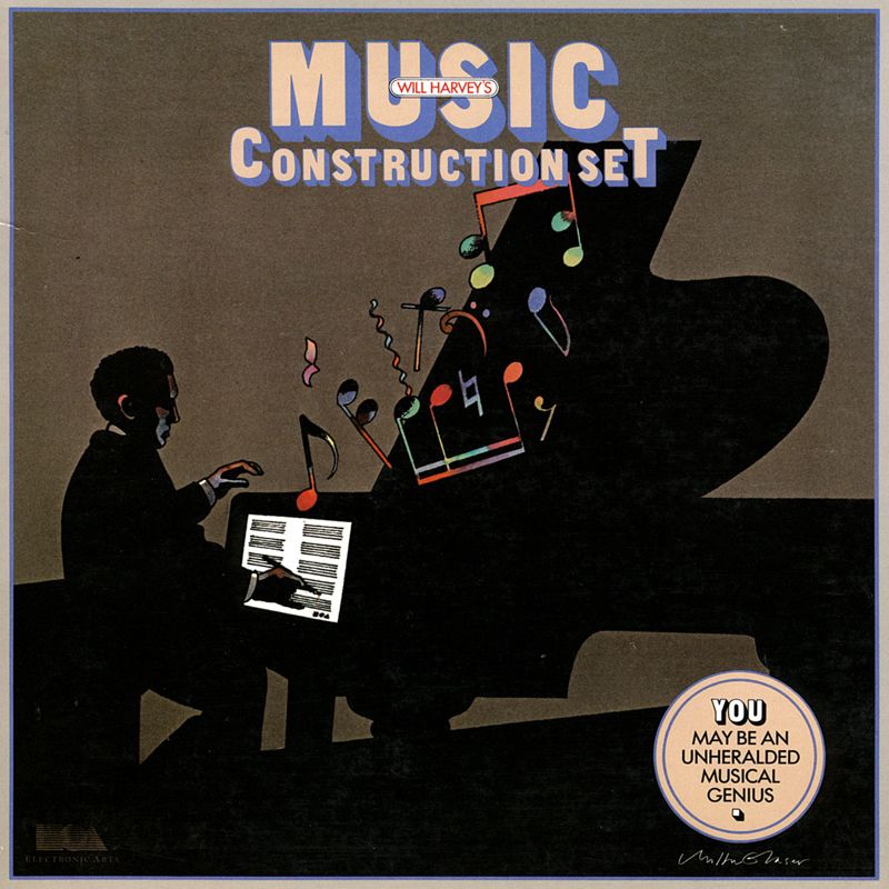 Front Cover for Will Harvey's Music Construction Set (PC Booter) (Tri-fold)