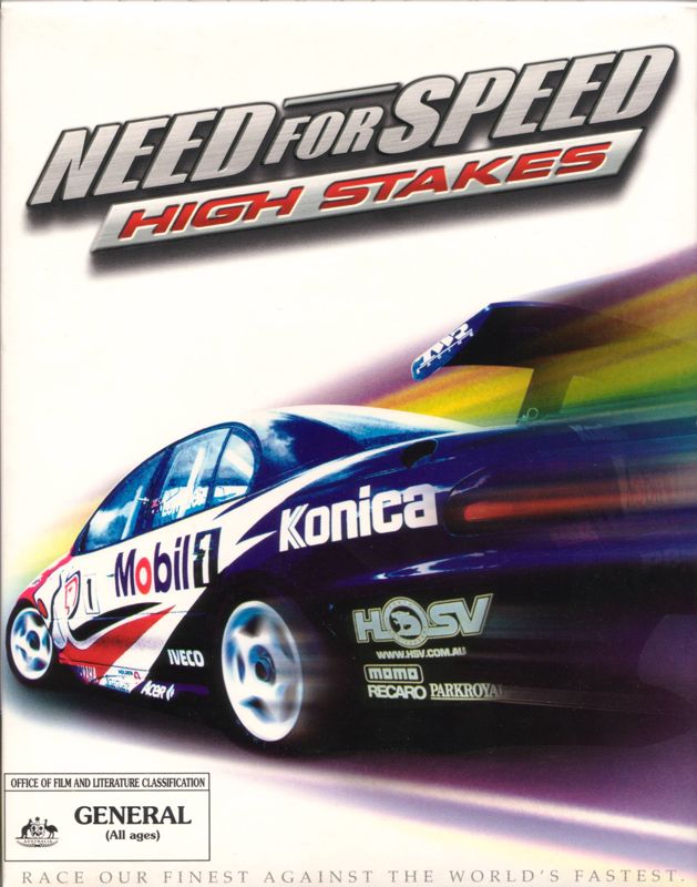 Front Cover for Need for Speed: High Stakes (Windows) (Localised, Holden and Ford (Australian cars))