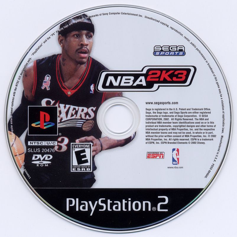 NBA 2K3 cover or packaging material - MobyGames