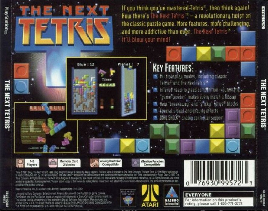 Back Cover for The Next Tetris (PlayStation)