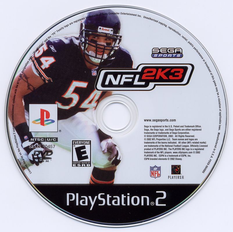 Media for NFL 2K3 (PlayStation 2)