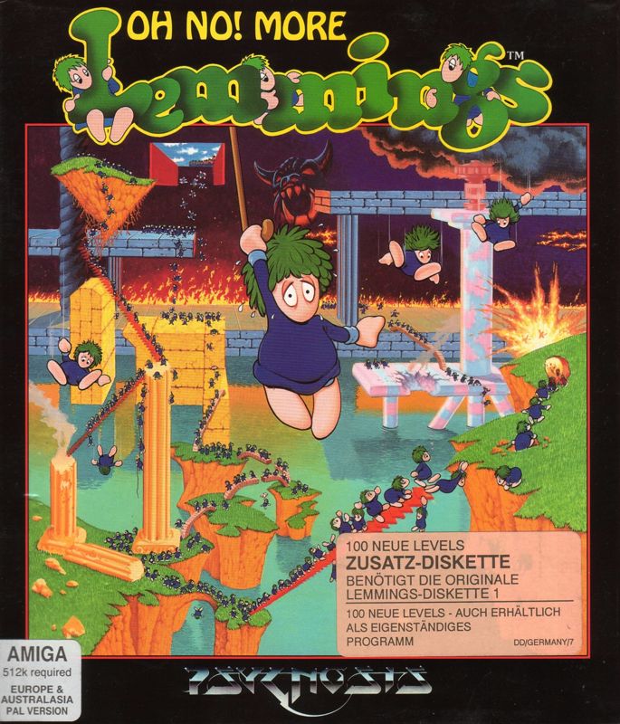 Front Cover for Oh No! More Lemmings (Amiga) (Add-on version)