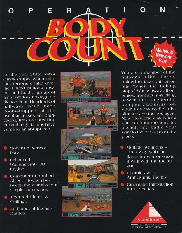 Back Cover for Operation Body Count (DOS)