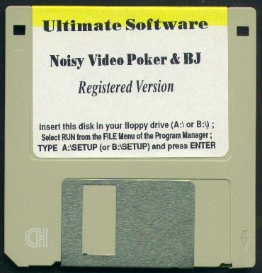 Media for Noisy Video Poker and Blackjack (Windows 3.x) (This game was released without a box)