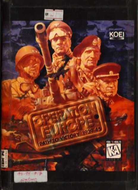 Front Cover for Operation Europe: Path to Victory 1939-45 (DOS)