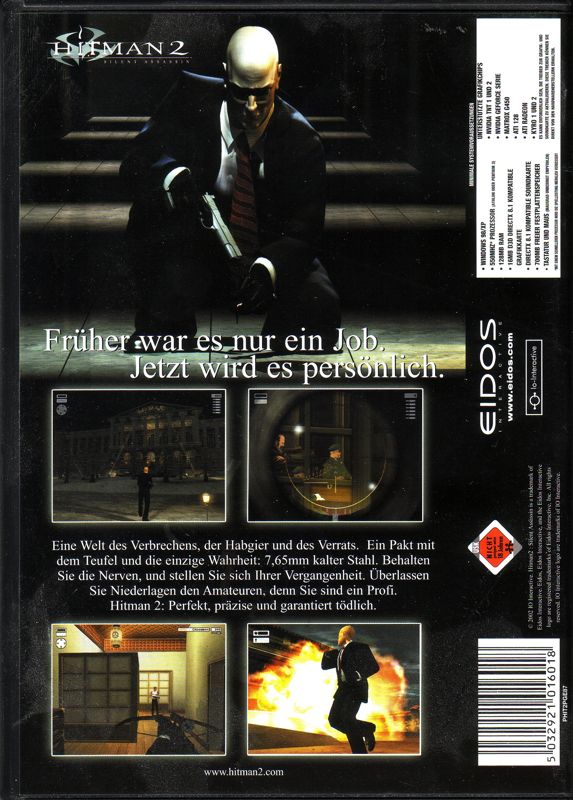 Back Cover for Hitman 2: Silent Assassin (Windows)