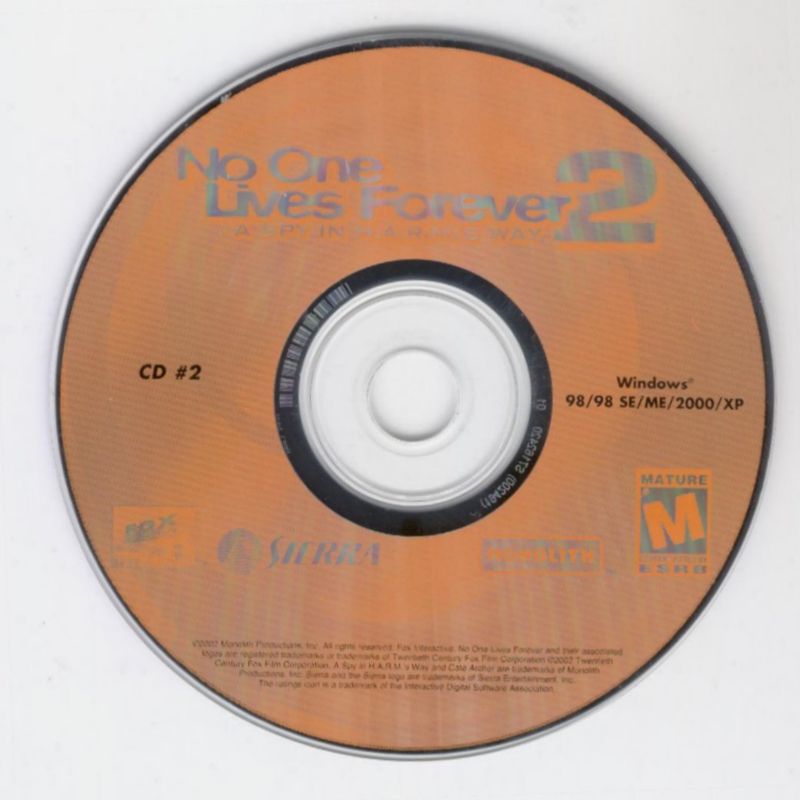 Media for No One Lives Forever 2: A Spy in H.A.R.M.'s Way (Windows): Disc 2