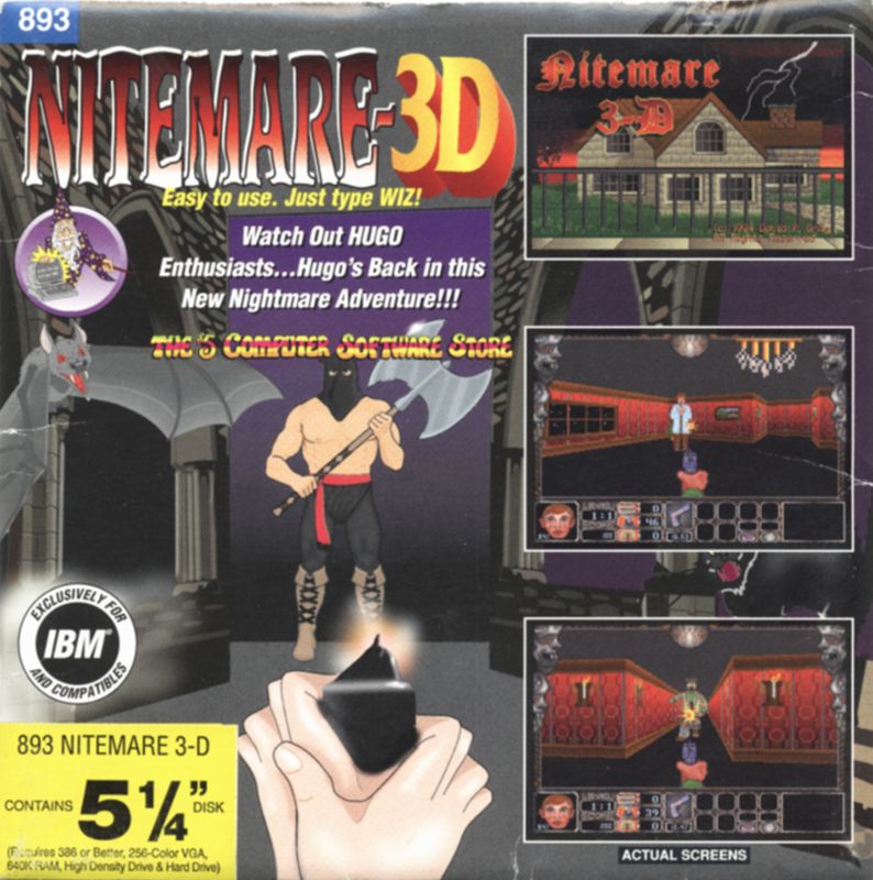 Front Cover for Nitemare-3D (DOS) (Shareware Release)