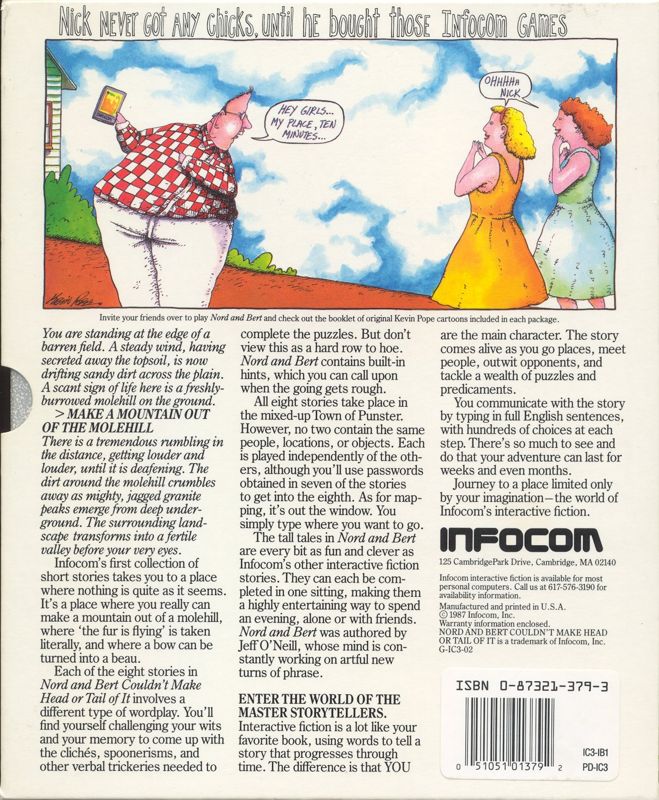 Back Cover for Nord and Bert Couldn't Make Head or Tail of It (DOS)