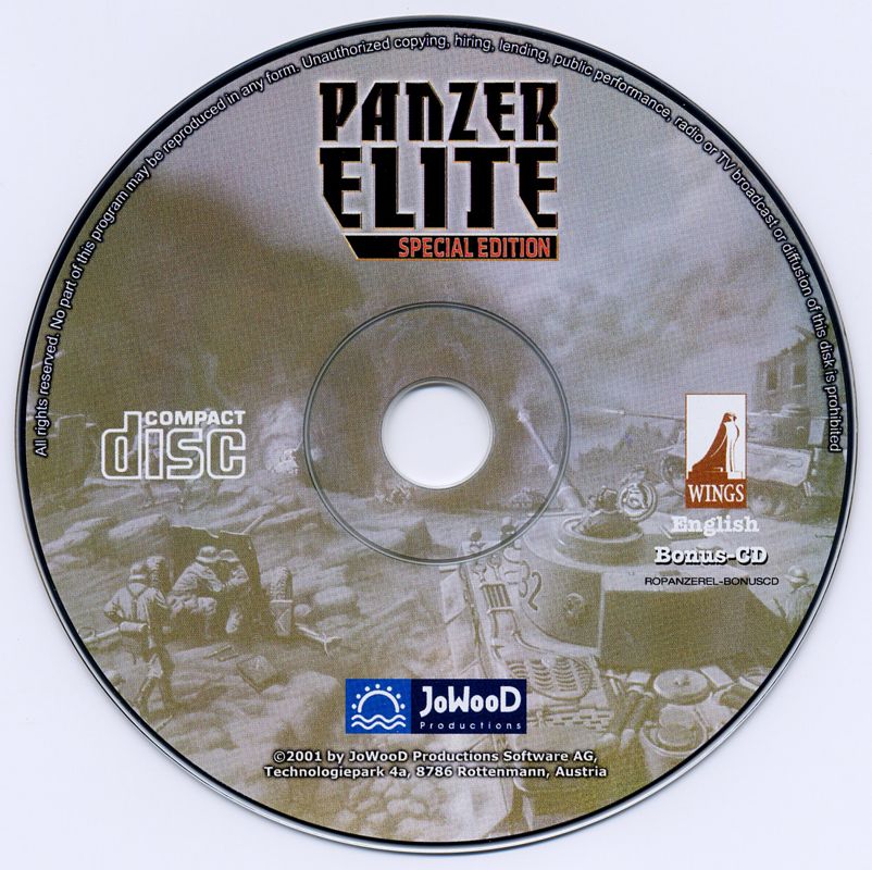 Media for Panzer Elite: Special Edition (Windows): Bonus CD