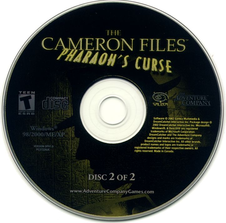 Media for The Cameron Files: Pharaoh's Curse (Windows): Disc 2