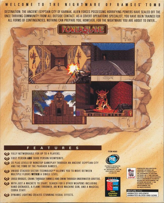 Back Cover for Powerslave (DOS)