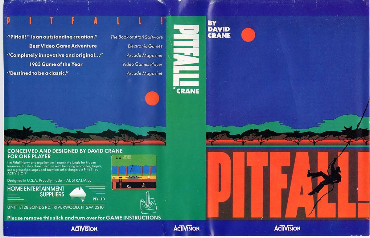 Front Cover for Pitfall! (Commodore 64)