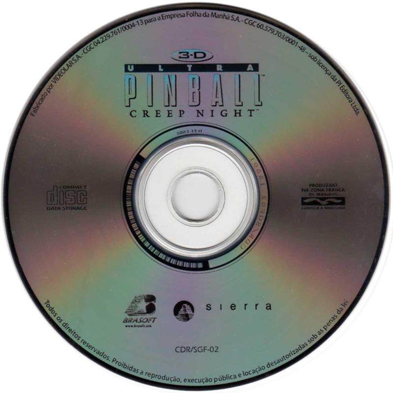 Media for 3-D Ultra Pinball: Creep Night (Windows and Windows 3.x) (Super Games Folha N°2 covermount)